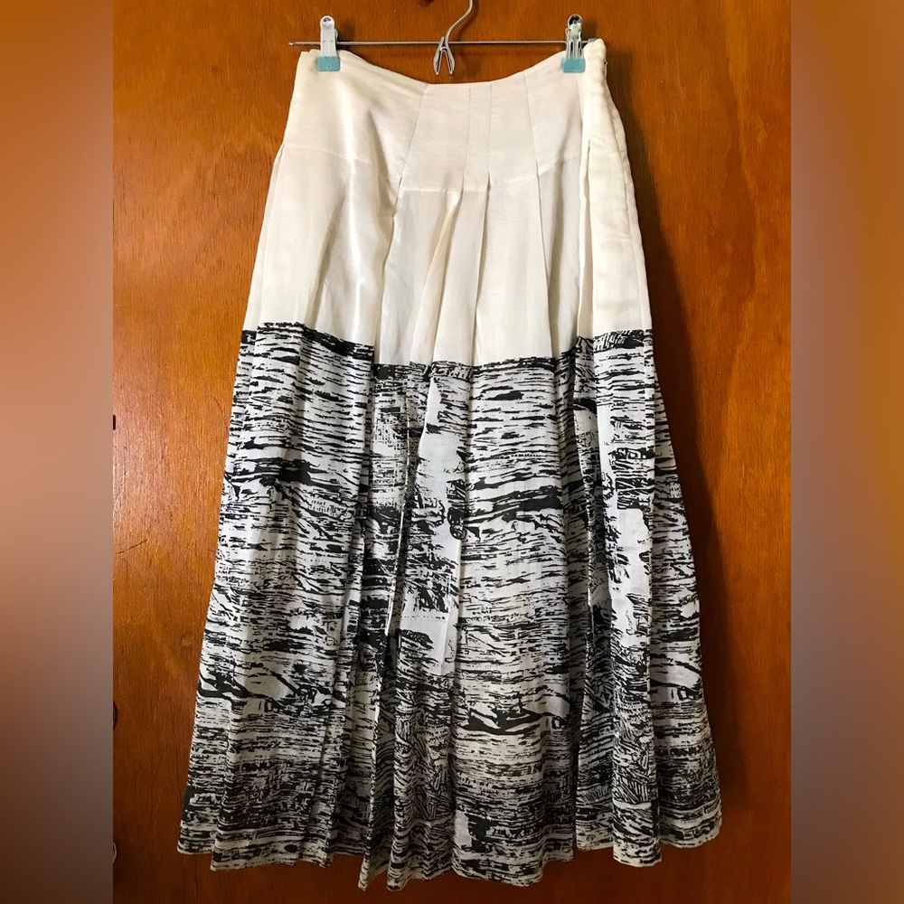 NWOT Body by Victoria Cotton Silk Voile Midi Skirt - Size 4